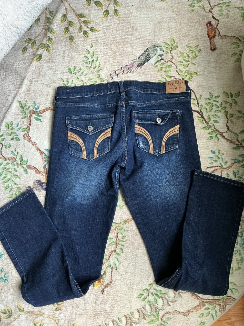 Hollister Women’s Embroidered Flap Pocket Low Rise  Denim Jeans sz 9 29